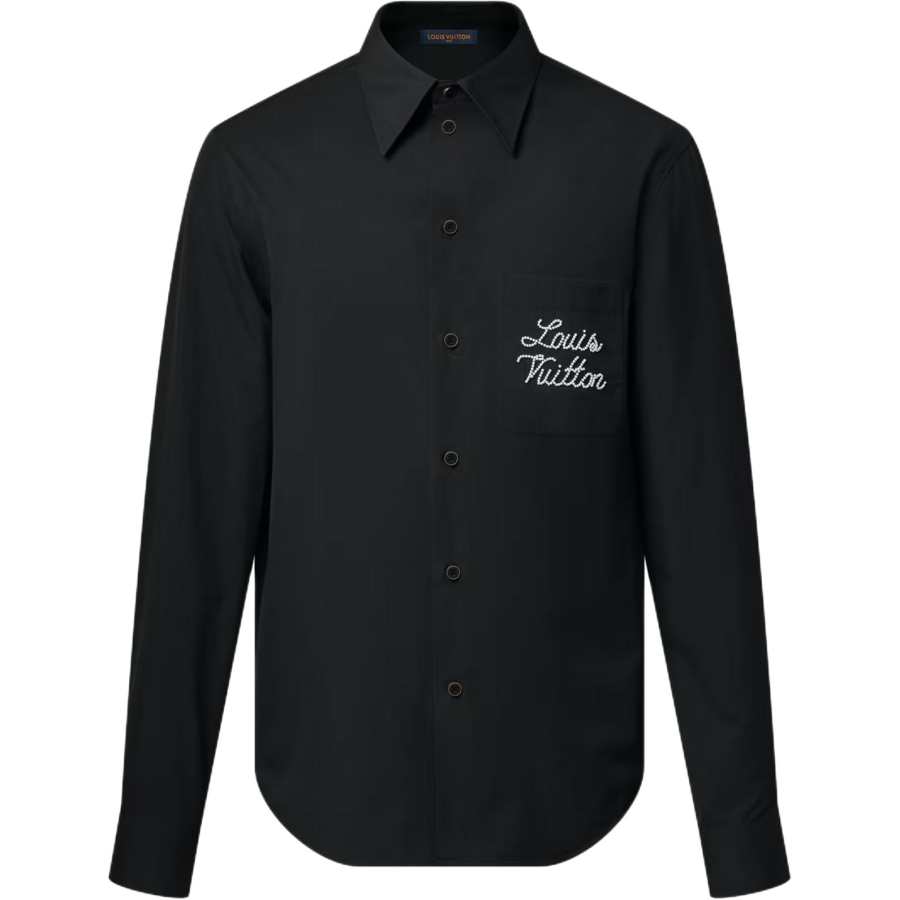 Louis Vuitton Embroidered Signature Long-Sleeved Shirt