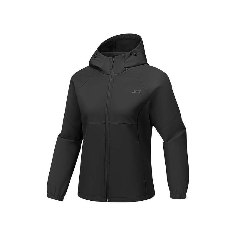 Skechers Jackets Women's Carbon Black/0018 Hooded Fleece Lined Other