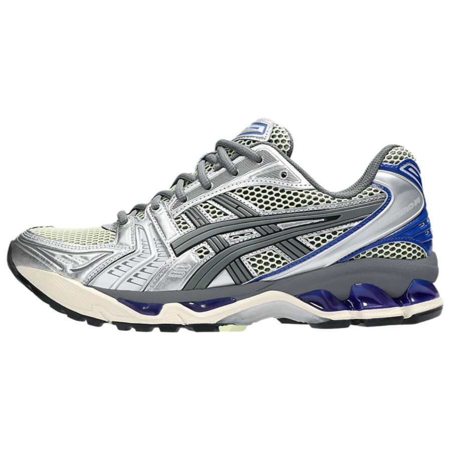 Asics Gel Kayano 14 Breathable Support Breathable Support Running Shoes Unisex Silver Blue