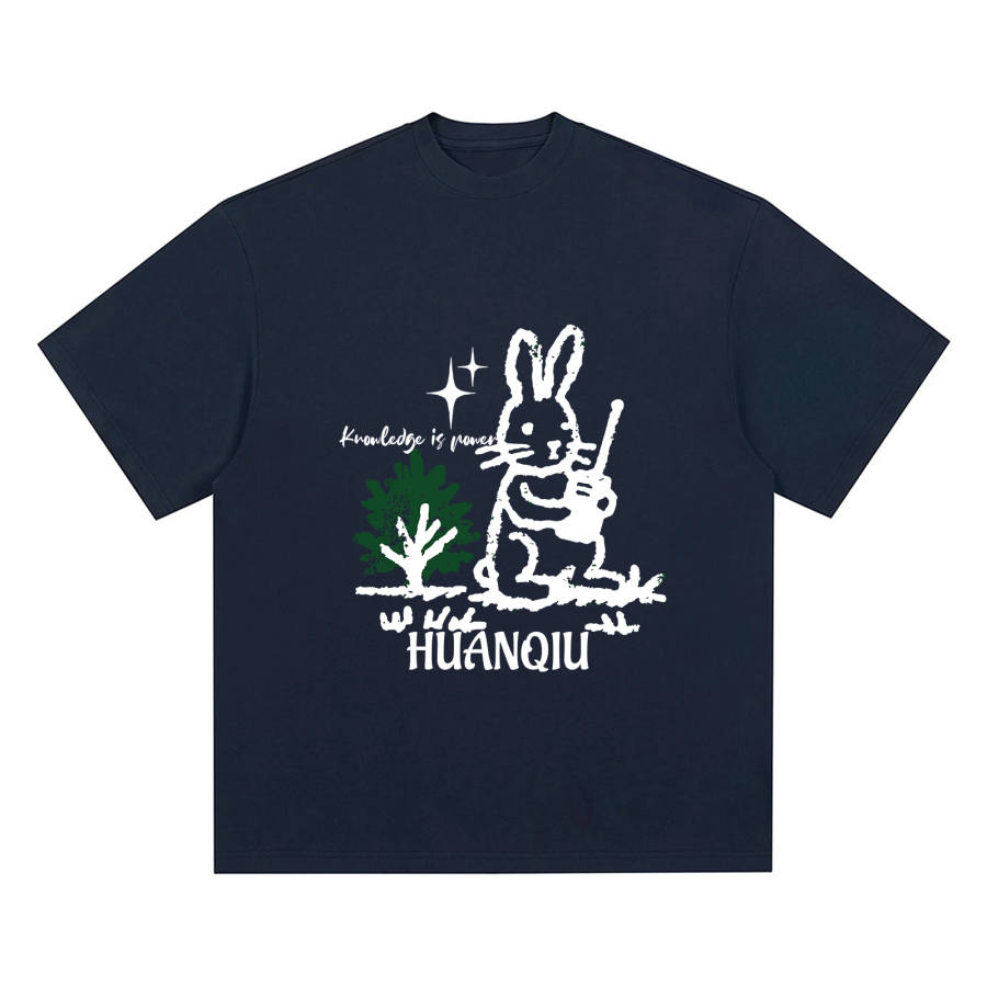 HUANQIU T Shirts Unisex Crew Neck Moderate Heavyweight