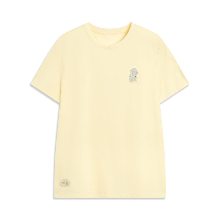Li-Ning Li Ning x GUGONG,LIANMINGKUAN China Culture Collection T Shirt Women's Pudding Yellow