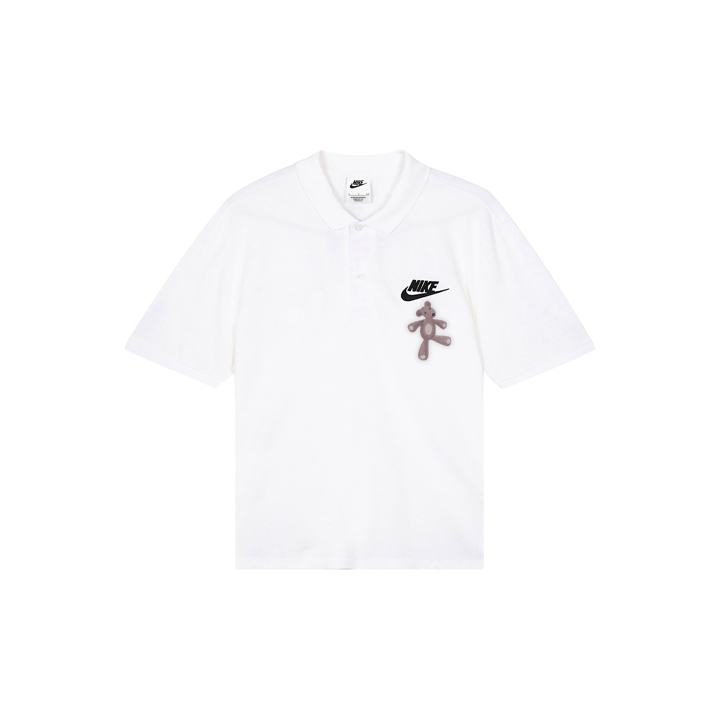 Nike Nike Polo Shirts Men's White Polo Collar Moderate Straight Fit