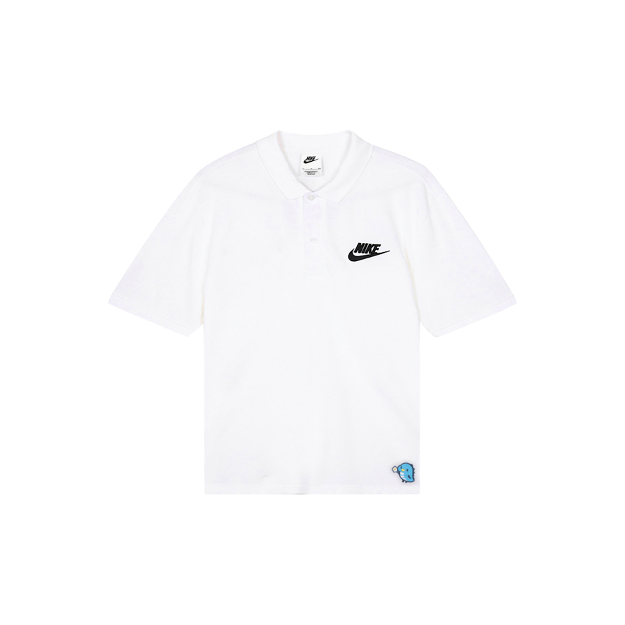 Nike Nike Polo Shirts Men's White Polo Collar Moderate Straight Fit