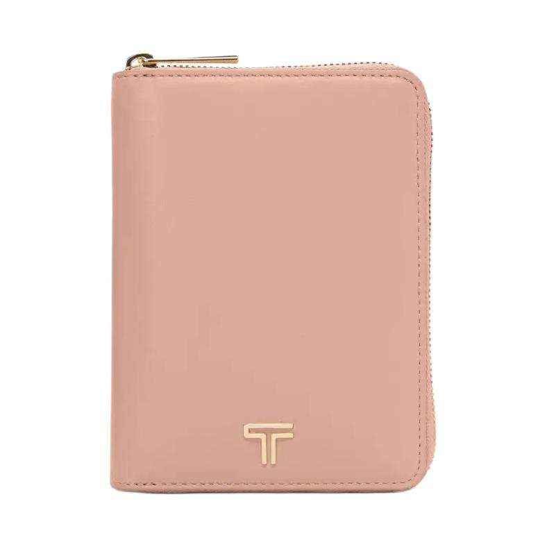 TUMI TUMI Zip Closure Leather Wallet, Passport Holder Unisex Rouge Pink