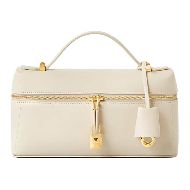 Loro Piana Extra Bag Calfskin Crossbody Handbag Women's White