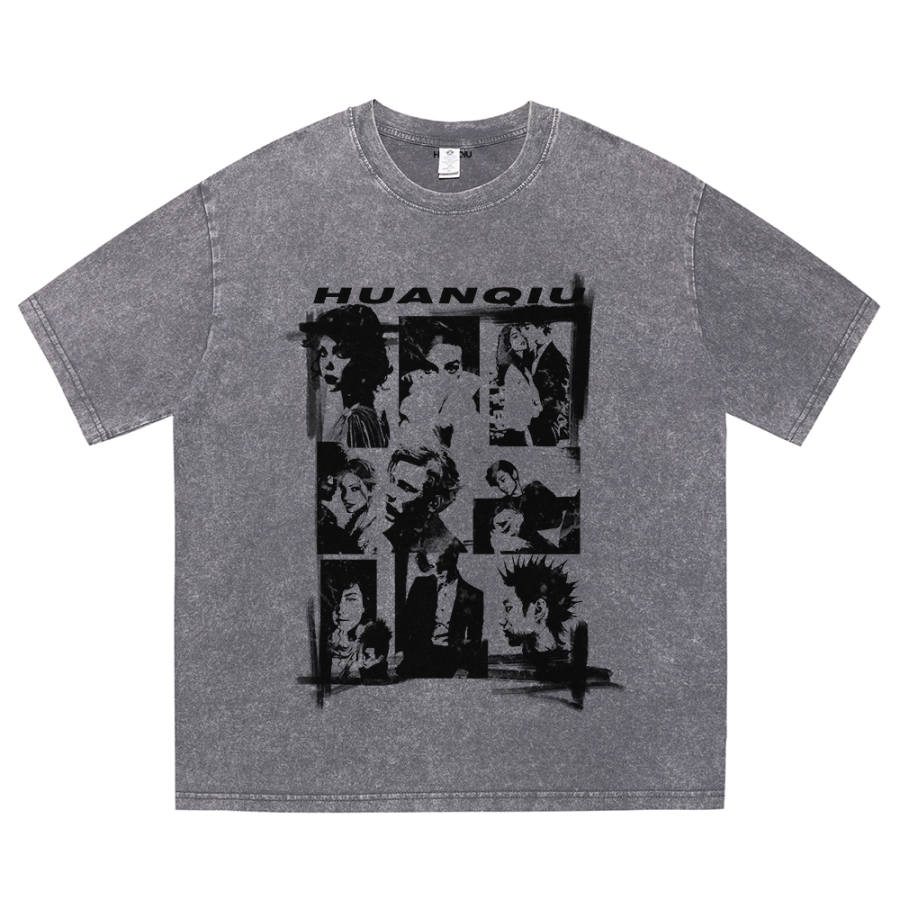 HUANQIU Short Sleeved T Shirts Unisex