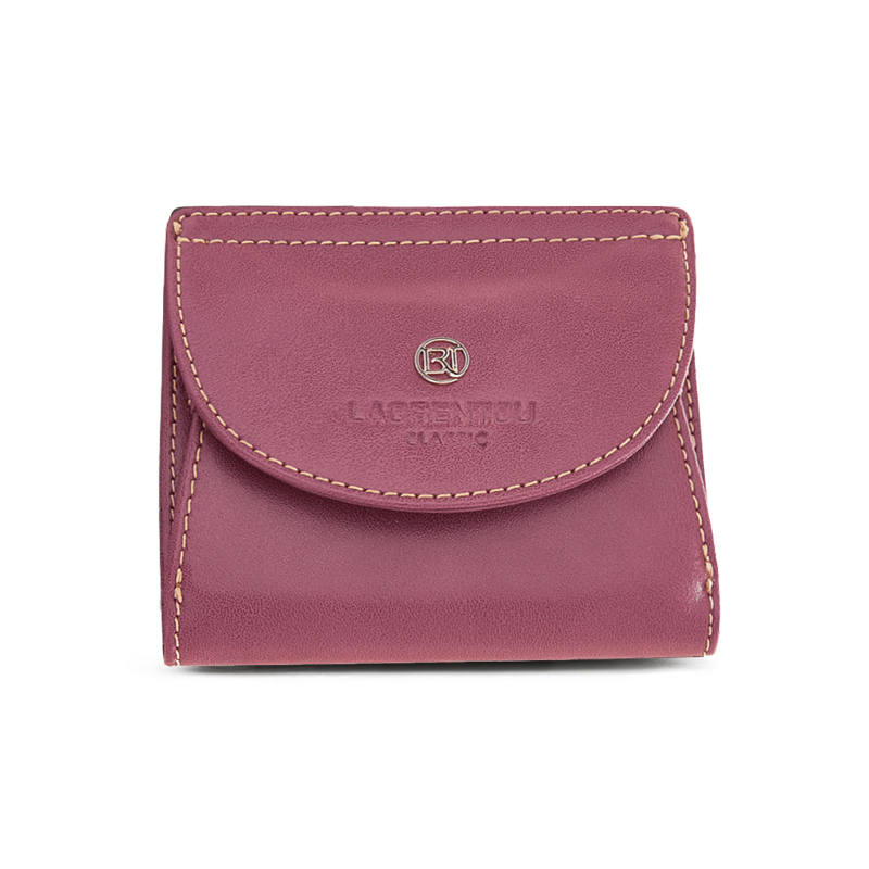 LAORENTOU Cow Leather Wallet Women's Purple