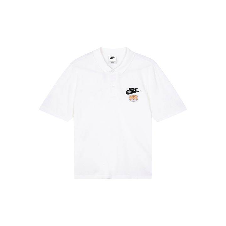 Nike Nike Polo Shirts Men's White Polo Collar Moderate Straight Fit