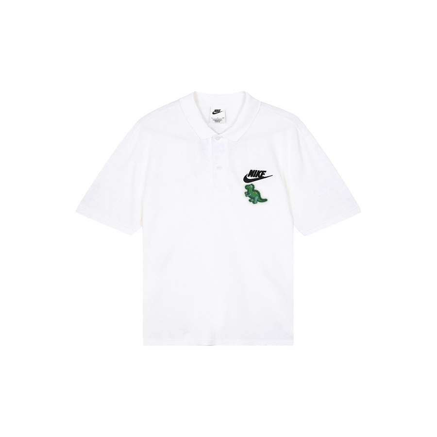 Nike Nike Polo Shirts Men's White Polo Collar Moderate Straight Fit