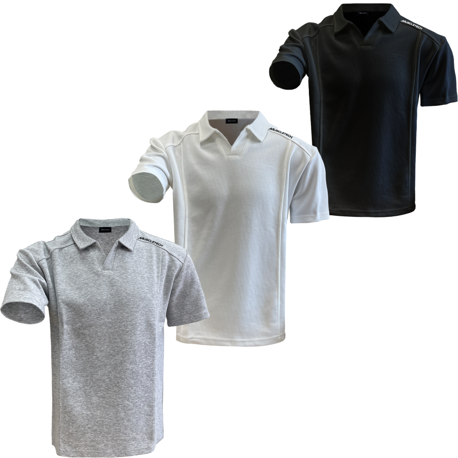 MUSCLETECH Polo Shirts Unisex Polo Collar Moderate Straight Fit