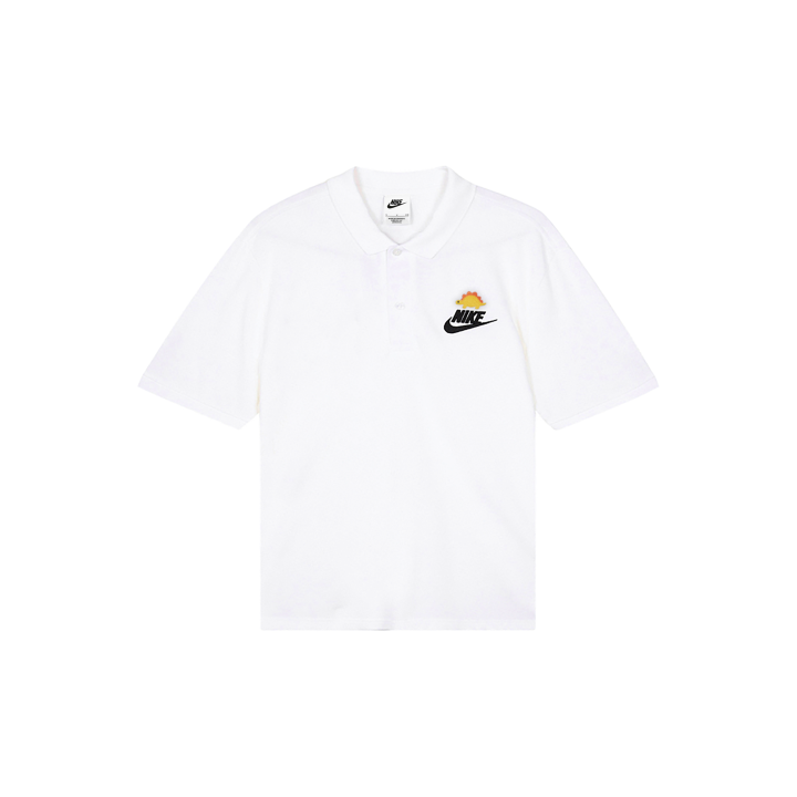Nike Nike Polo Shirts Men's White Polo Collar Moderate Straight Fit