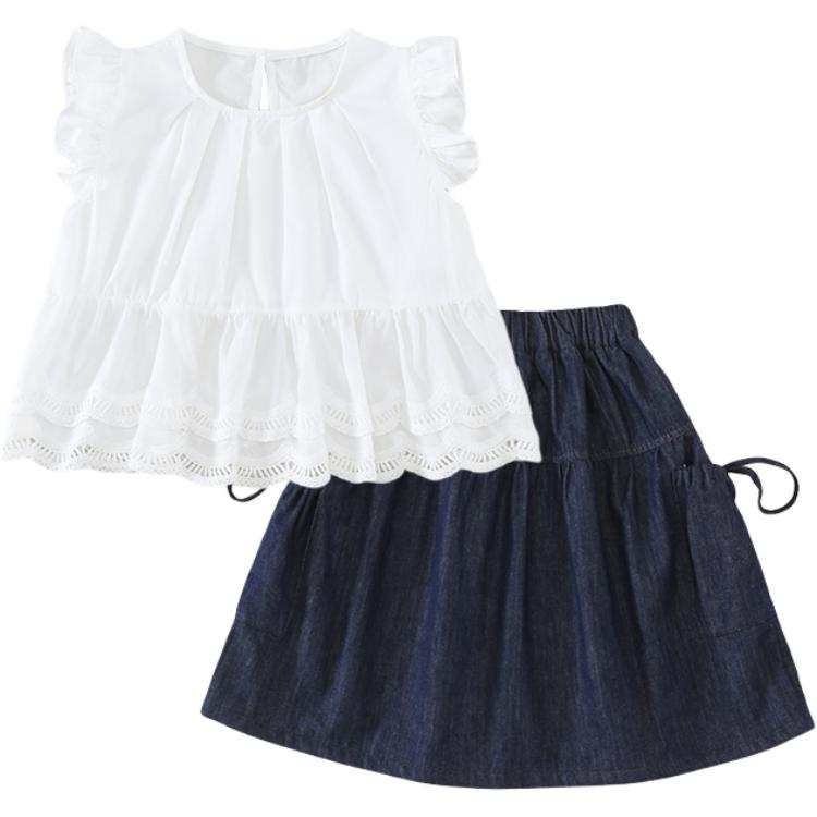 PROTECTCAMEL PROTECTCAMEL Pre School Two Piece Skirt Sets Crew Neck Moderate Short