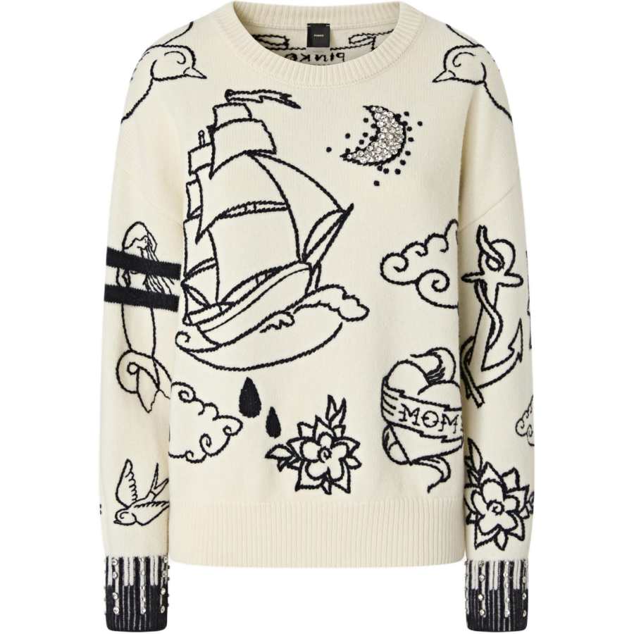 PINKO Motif Intarsia Knitted Jumper