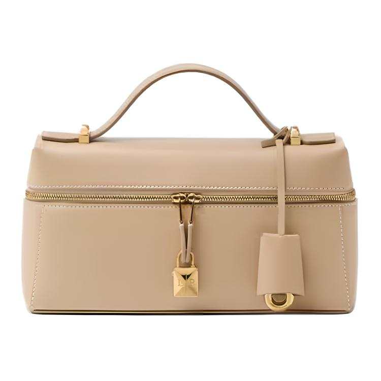 Loro Piana Extra Bag Calfskin Handbag Women's Solar Gold
