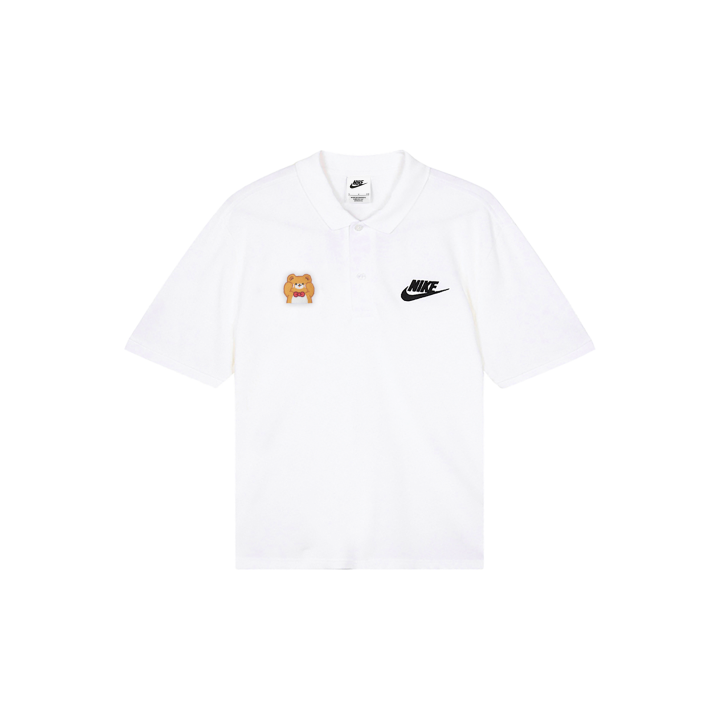 Nike Nike Polo Shirts Men's White Polo Collar Moderate Straight Fit