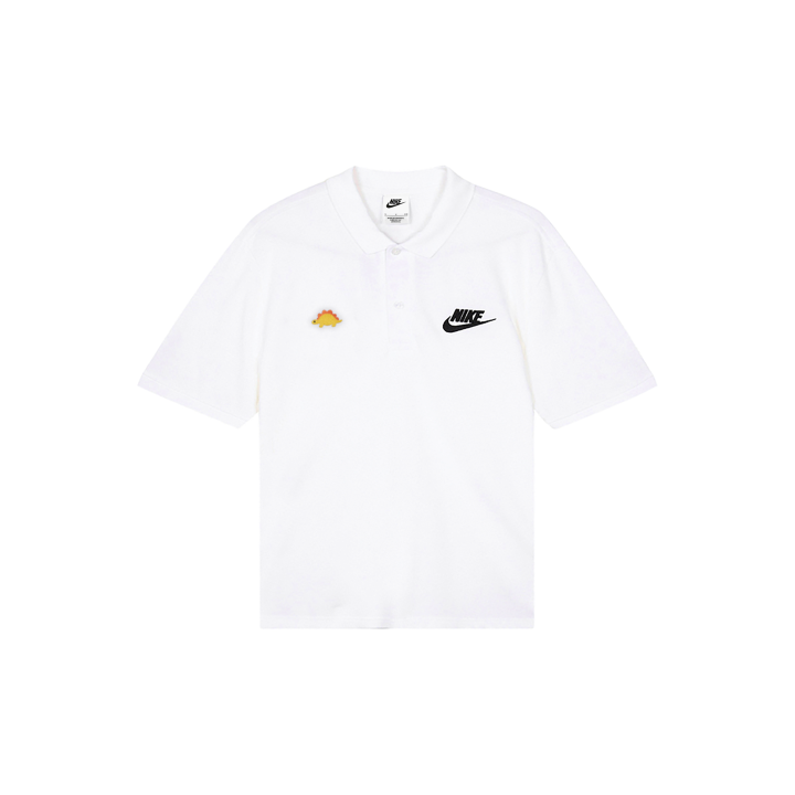 Nike Nike Polo Shirts Men's White Polo Collar Moderate Straight Fit