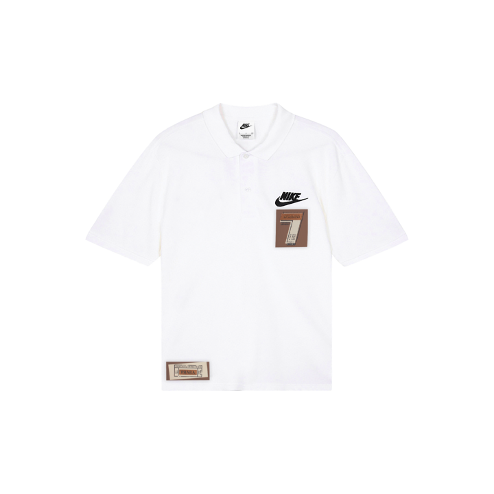Nike Nike Polo Shirts Men's White Polo Collar Moderate Straight Fit