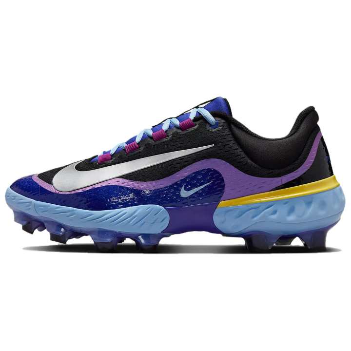 Nike Nike Alpha Huarache Elite 4 Low Top Upper Height Baseball Shoes Unisex Black Blue