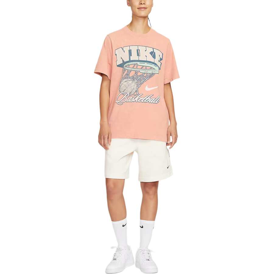 Nike Nike T Shirts Women's Rose Gold Crew Neck Moderate