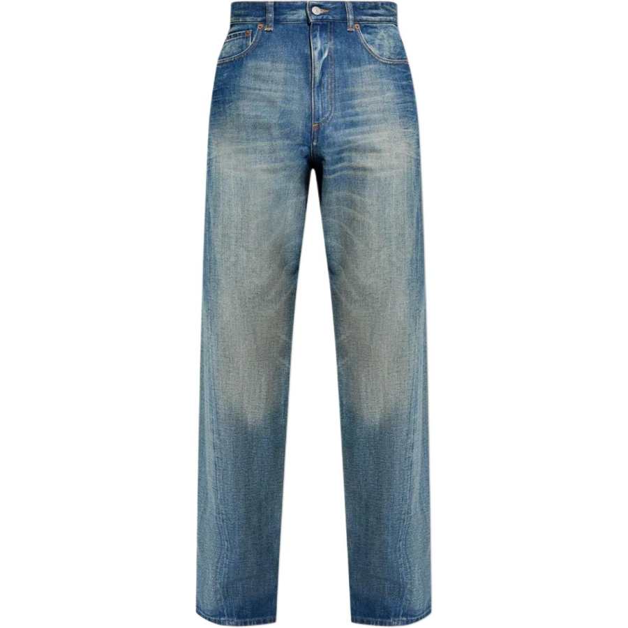 MM6 Maison Margiela Logo Patch Straight Leg Jeans