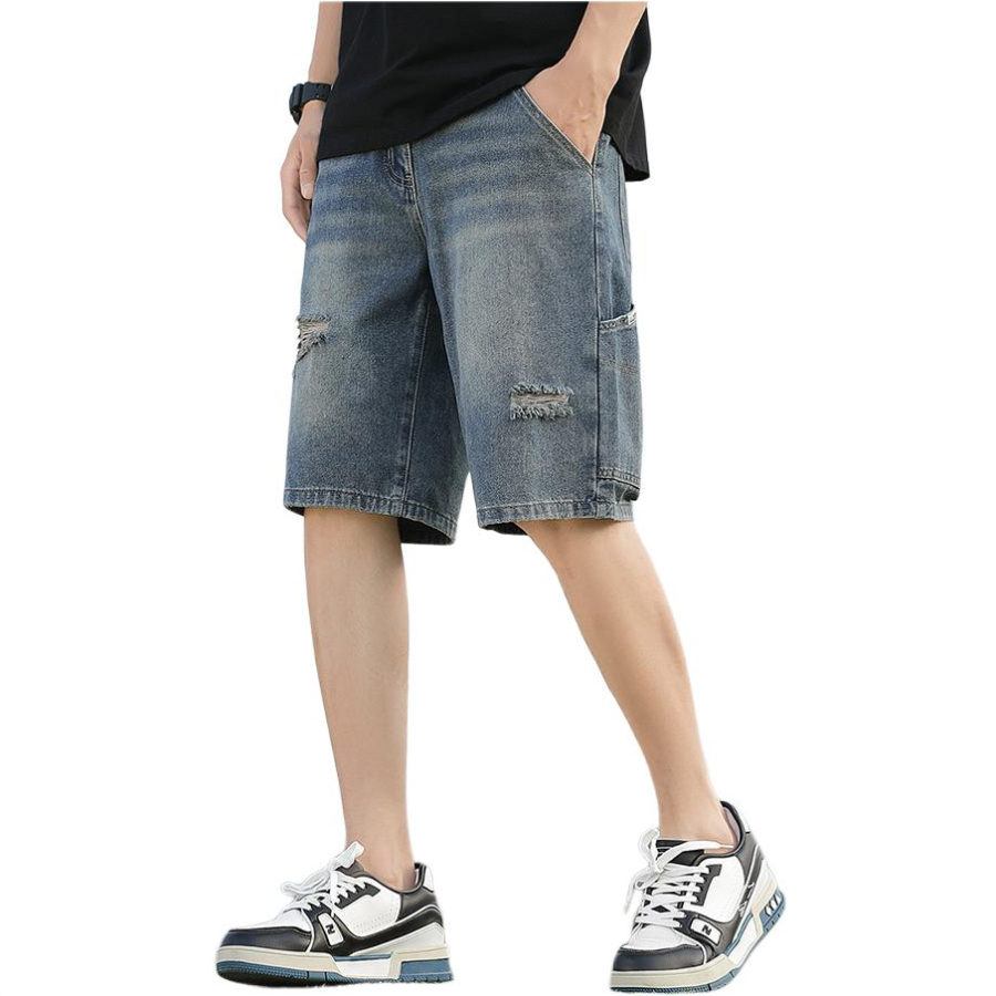Tonlion Denim Shorts Men's Blue Tone