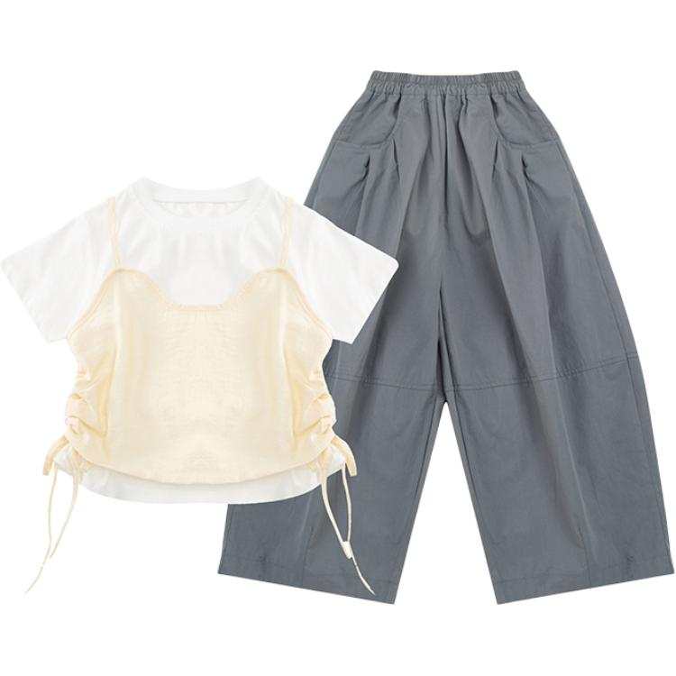 PROTECTCAMEL Pre School Casual Sportswear Crew Neck Moderate Short