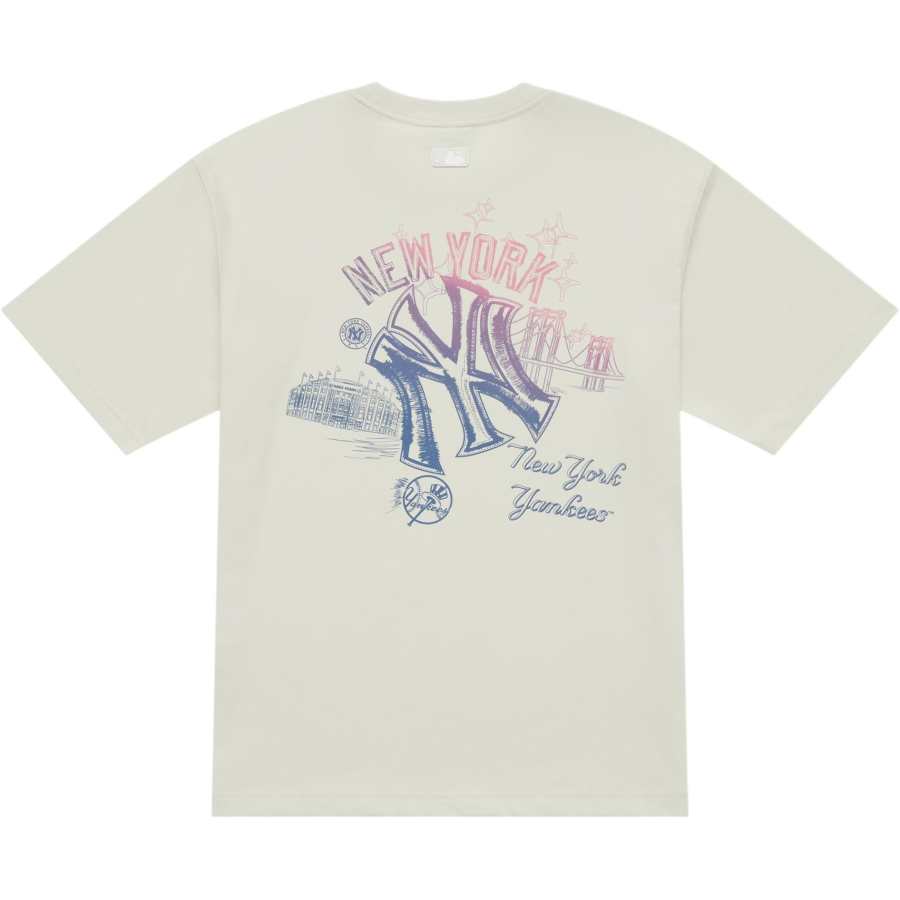 MLB New York Yankees SS25 T Shirt Unisex All Over Print Sand