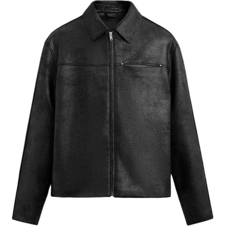 ZARA ZARA Jackets Men's Black Lapel Moderate Other