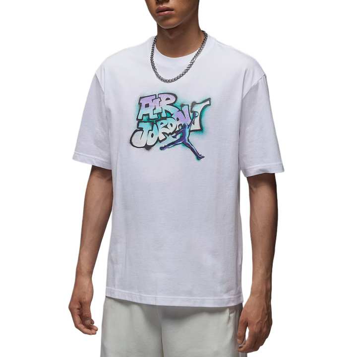 Jordan Jordan Air T Shirts Men's White Crew Neck Moderate
