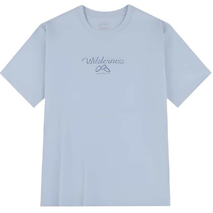 361° T Shirts Unisex Dusty Blue Crew Neck Thin Straight Fit