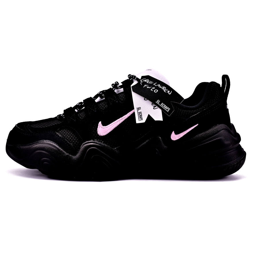 Nike Nike Tech Hera Suede Abrasion Resistant Low top Casual Shoes Unisex Black Pink