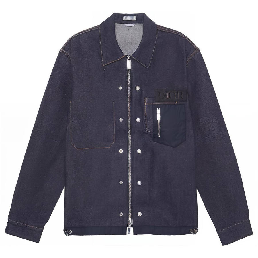 DIOR DIOR x Sacai Denim Jacket Men's Navy Blue