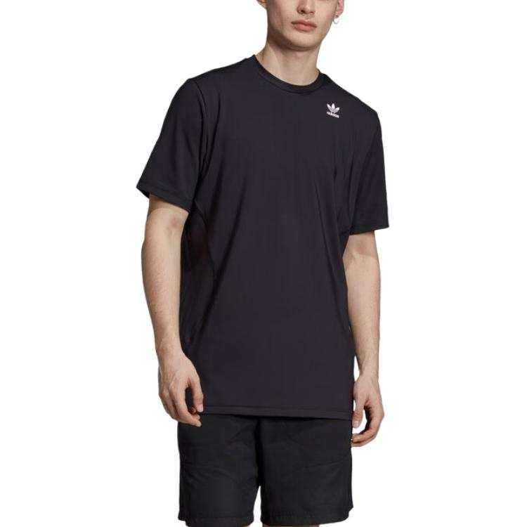 Adidas Originals T Shirts Men's Black Crew Neck Moderate