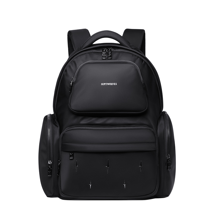 SEPTWOLVES SEPTWOLVES Fabric Backpack Large Men's Black