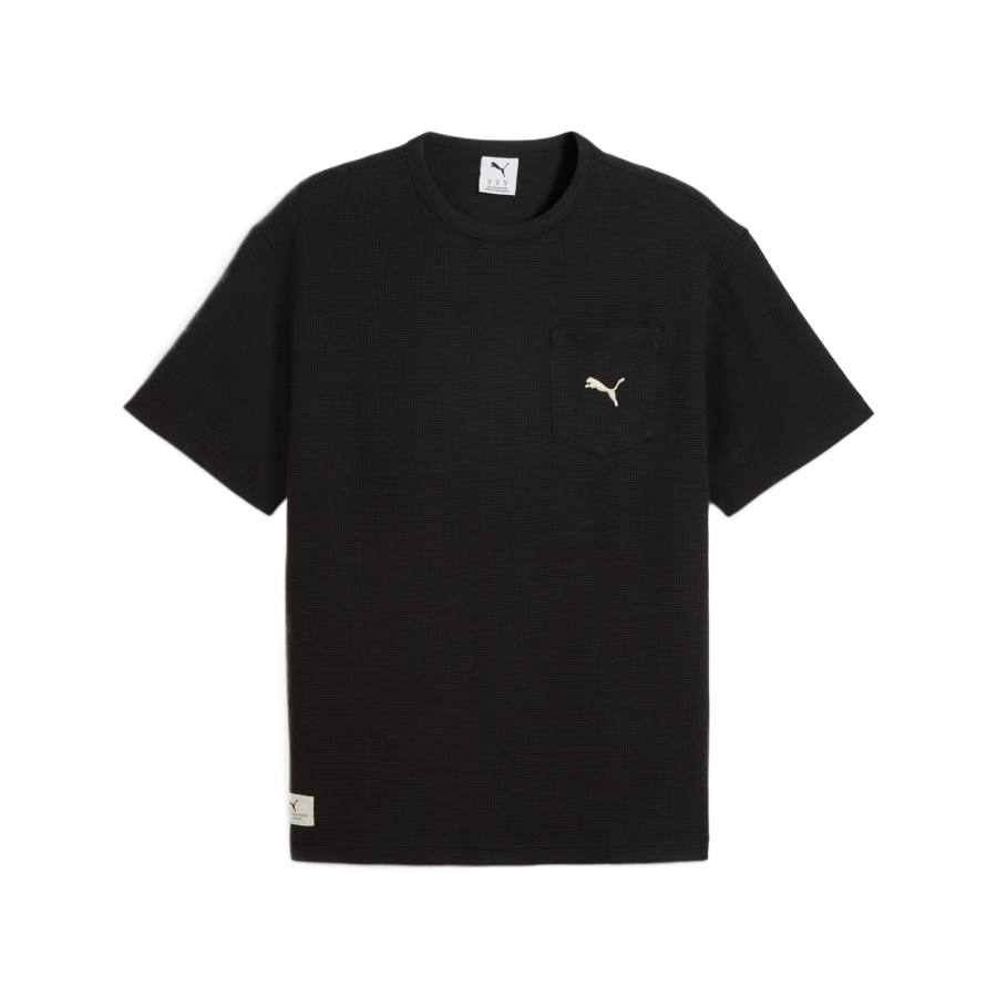 PUMA T Shirts Men's Black Crew Neck Moderate