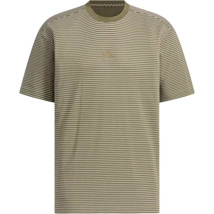 Adidas Adidas T Shirts Men's Olive Strata/White Crew Neck Moderate