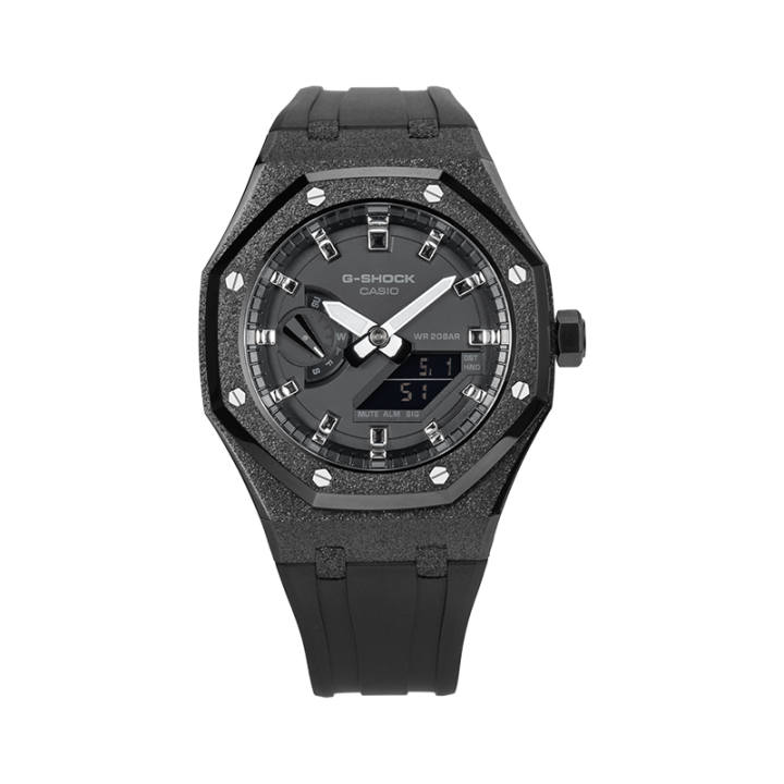 CASIO CASIO Custom Collection Quartz Movement Silicone Strap Watch Unisex Black Dial