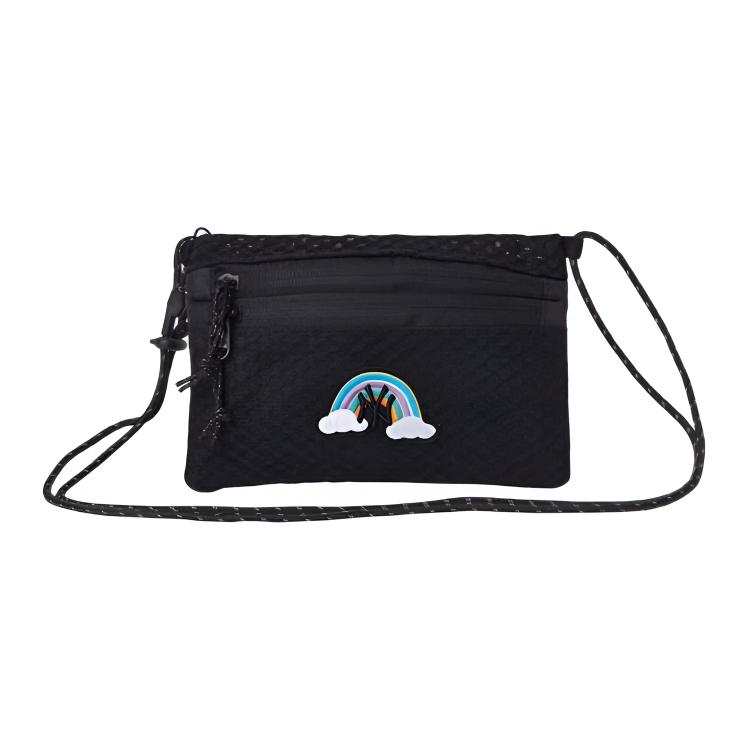 New Era Rainbow & NY Logo Embroidery Crossbody Bags Unisex Black