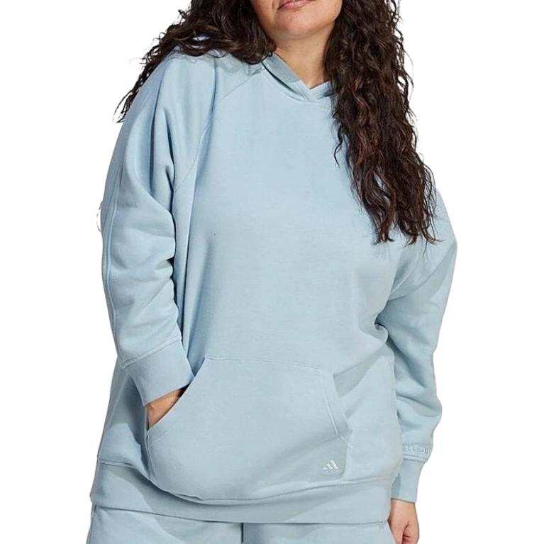 Adidas Adidas Clothing Sweatshirts Women's Blue Hooded Non Detachable Moderate