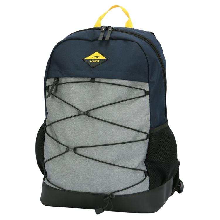 Li-Ning Li Ning Polyester Backpack Unisex Blue Gray