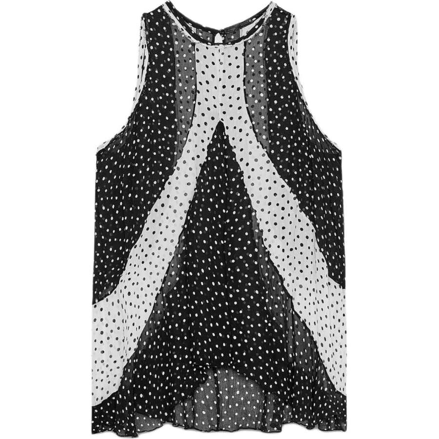 ZARA ZW T Shirts Women's Black Crew Neck Thin