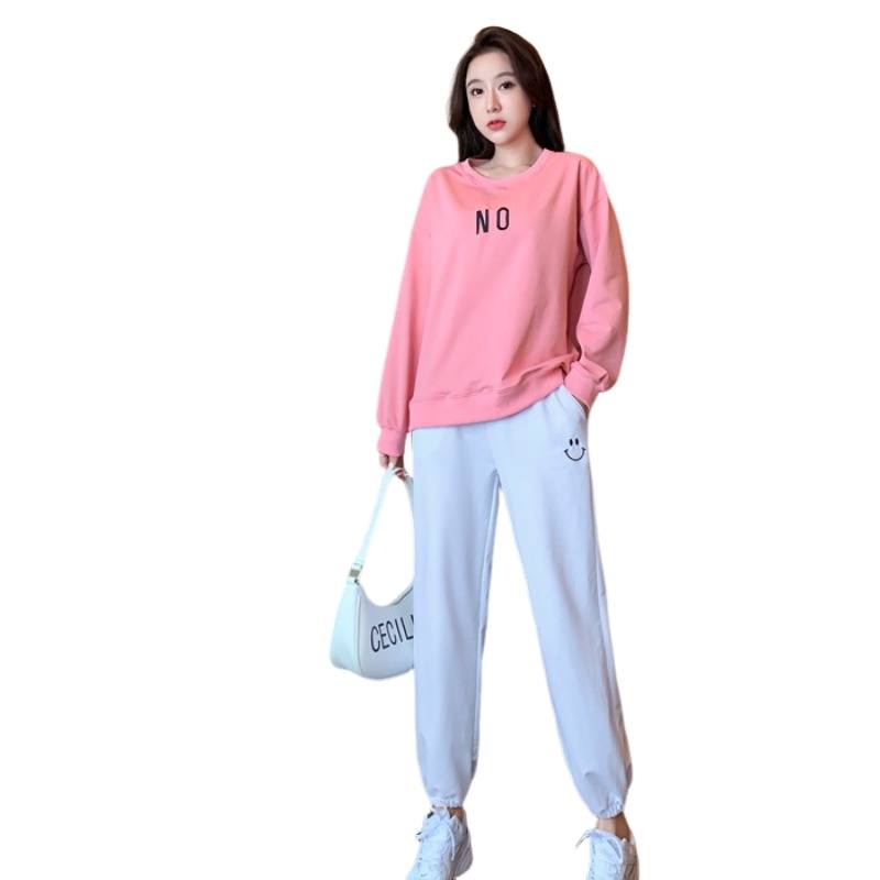 SIXUSICHOU Casual Suits Women's Crew Neck Moderate