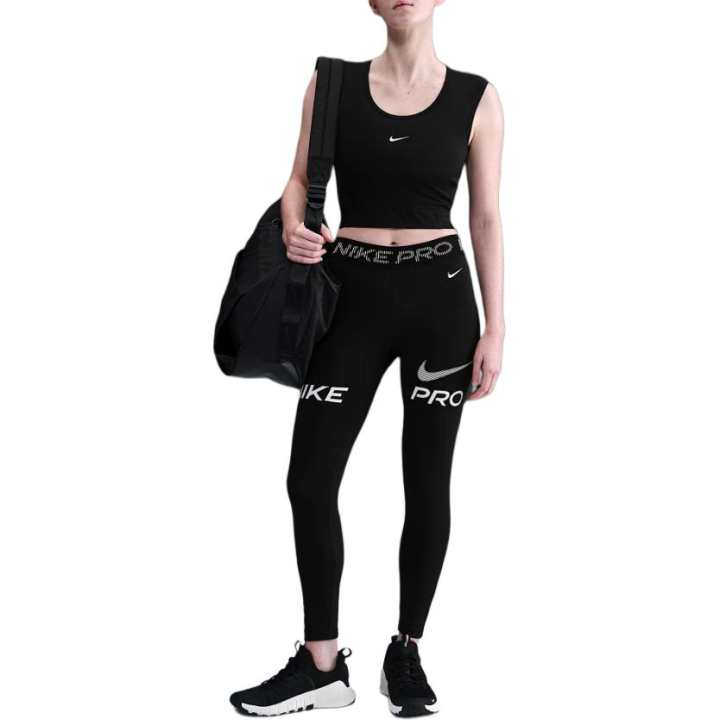 Nike Nike Pro Women's Mid-Rise 7/8 Mesh-Panel Graphic Leggings
