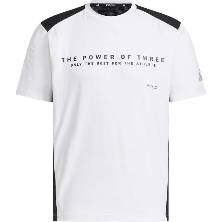 Adidas Adidas T Shirts Men's White Crew Neck Moderate Straight Fit