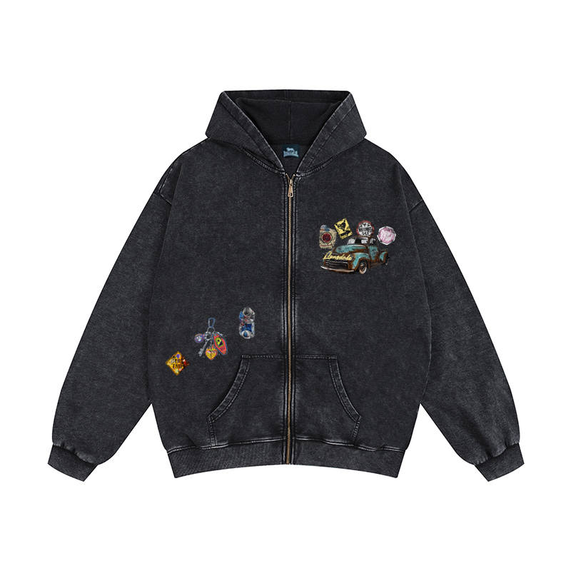 LONSDALE Sweatshirts Unisex Hooded Moderate Cardigan