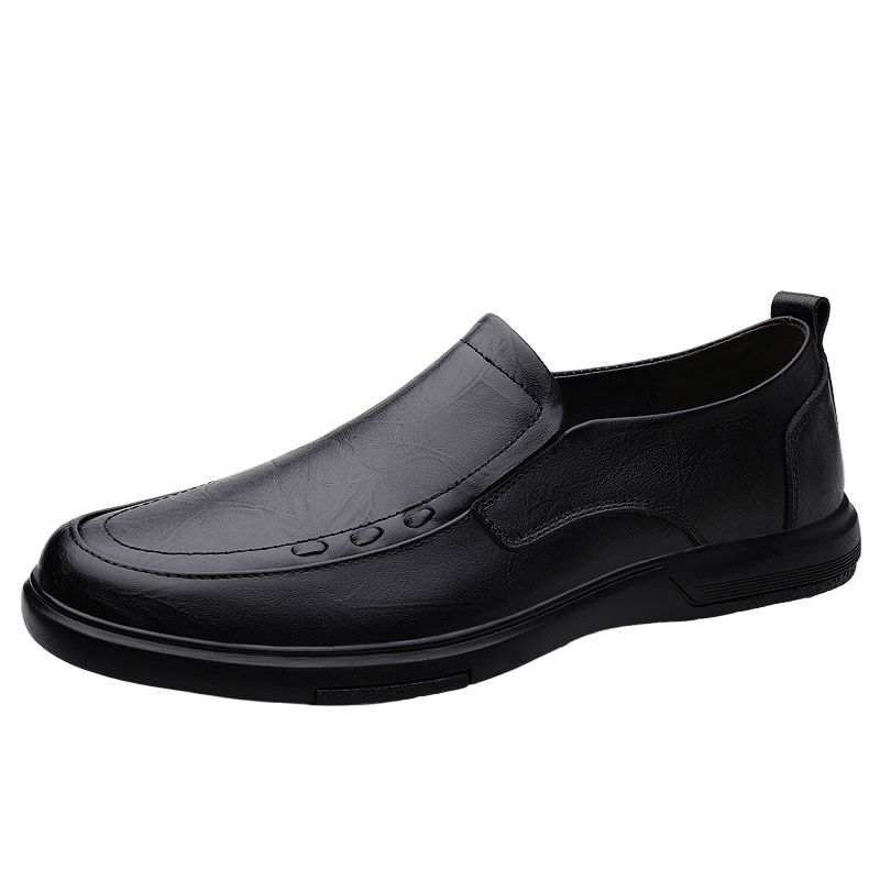 BAGE BAGE Casual Leather Shoes Men's Low Top Gray