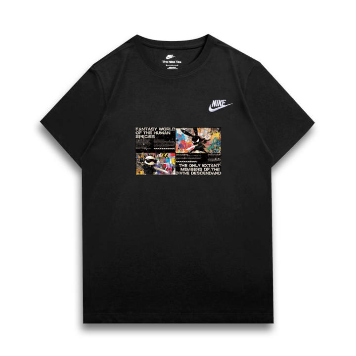 Nike Nike T Shirts Unisex Black Crew Neck Moderate Straight Fit
