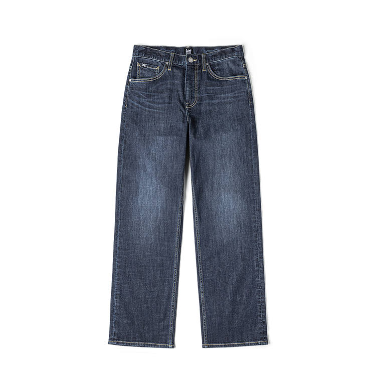 Lee Lee Jeans Men's Dark Blue Moderate Straight Fit Pants