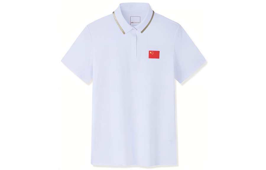 ANTA Polo Shirts Women's Gravel White Polo Collar Moderate Straight Fit