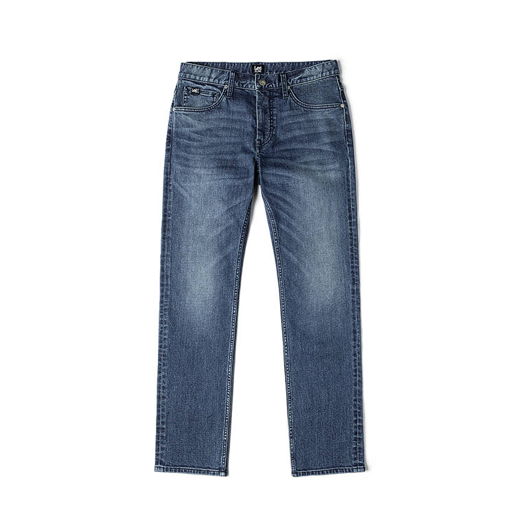 Lee Jeans Men's Dark Blue Moderate Straight Fit Pants